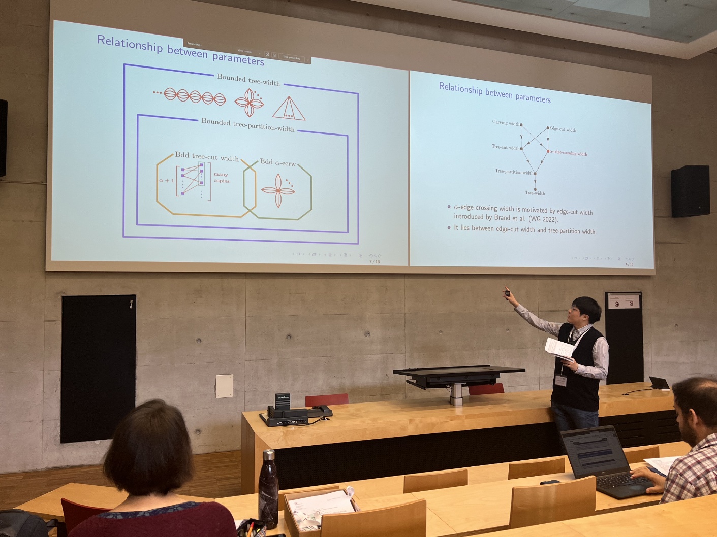 Myounghwan Lee presenting at WG2023 in Fribourg, Switzerland